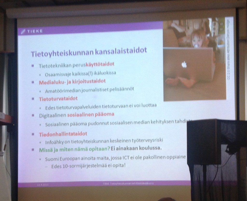 Mitä Kasvin mielestä koulussa pitäisi opettaa? Mitkä ovat tarpeelliset kansalaistaidot tietoyhteiskunnassa?